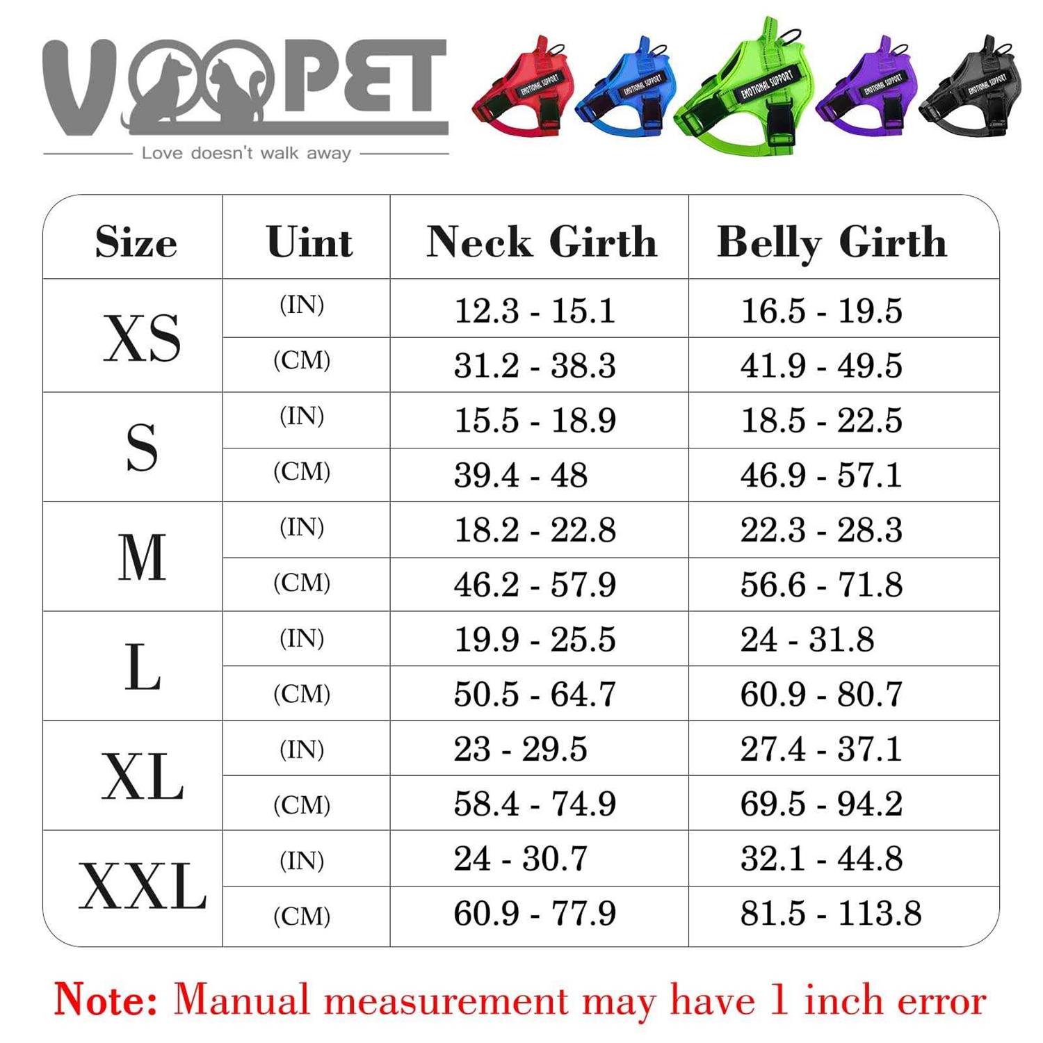 Alternative view of voopet Service Dog Harness,Emotional Support Pet Vest Harness,Reflective Breathable and Adjustable No-Pull ESA Dog Harness