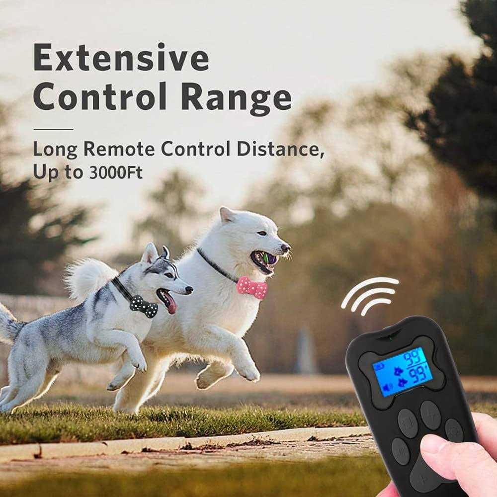 Alternative view of Shock collar for 2 Dogs, Rechargeable Electric Dog Training collar, 3000Ft Remote Range Dog Training collar with Beep Vibration and Shock
