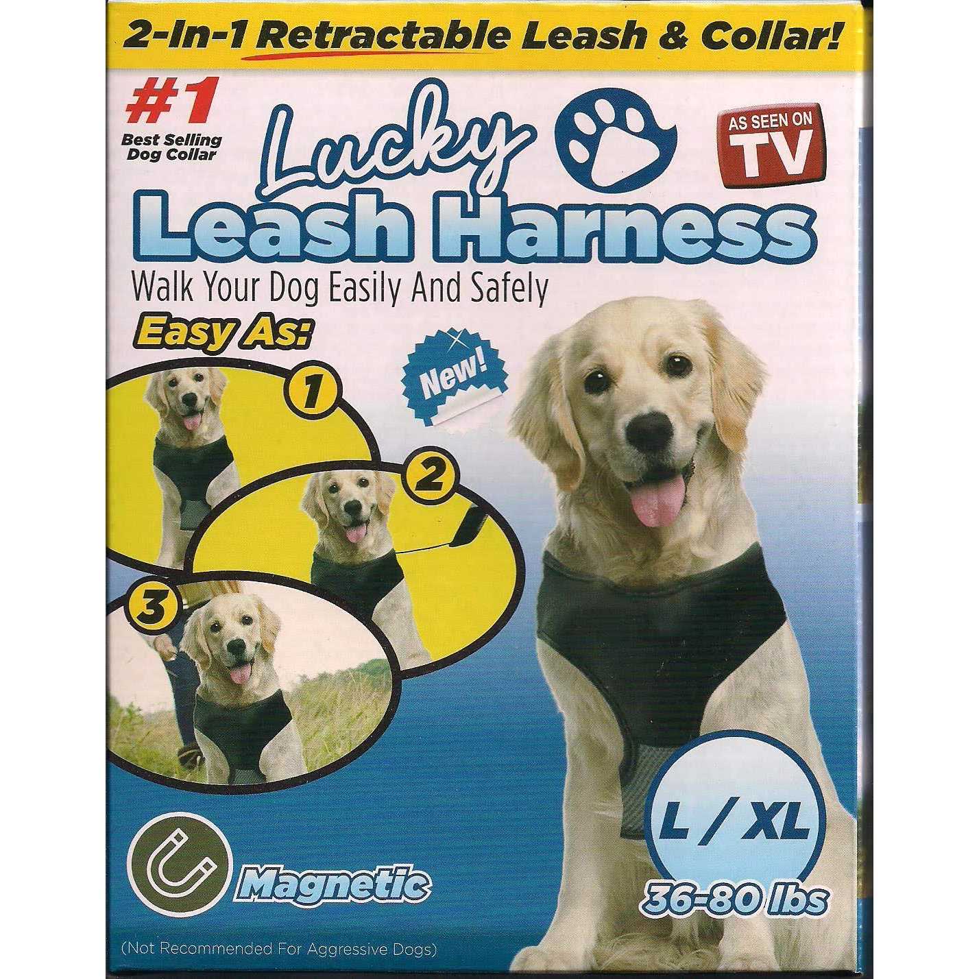 Alternative view of As Seen on TV Lucky Leash Magnetic Harness & Retractable Leash