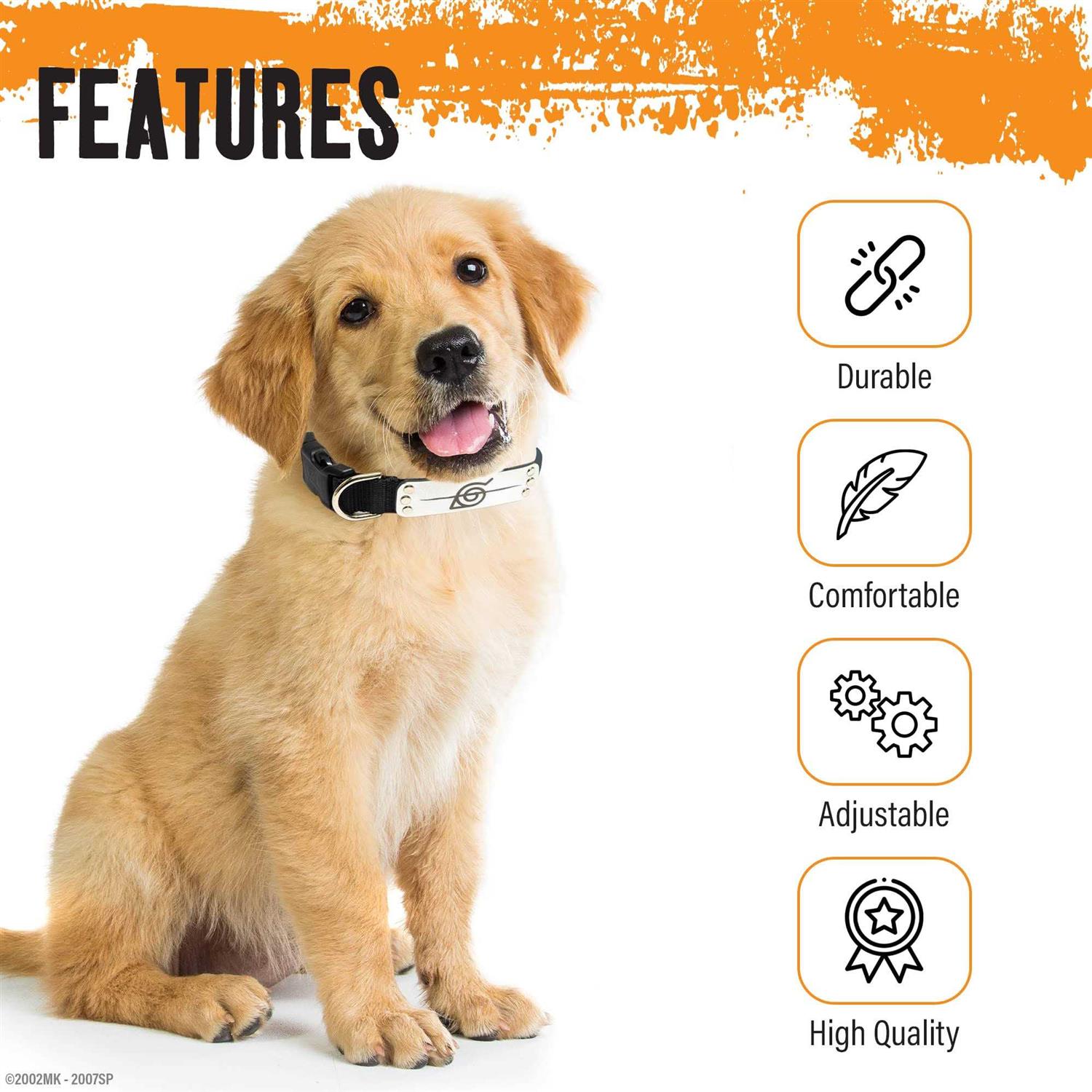 Alternative view of Naruto Dog Collar for Large Dogs Medium Xs/Small Puppy Collars – Officially Licensed Naruto Shippuden Hidden Leaf Village Anime Dog Collar