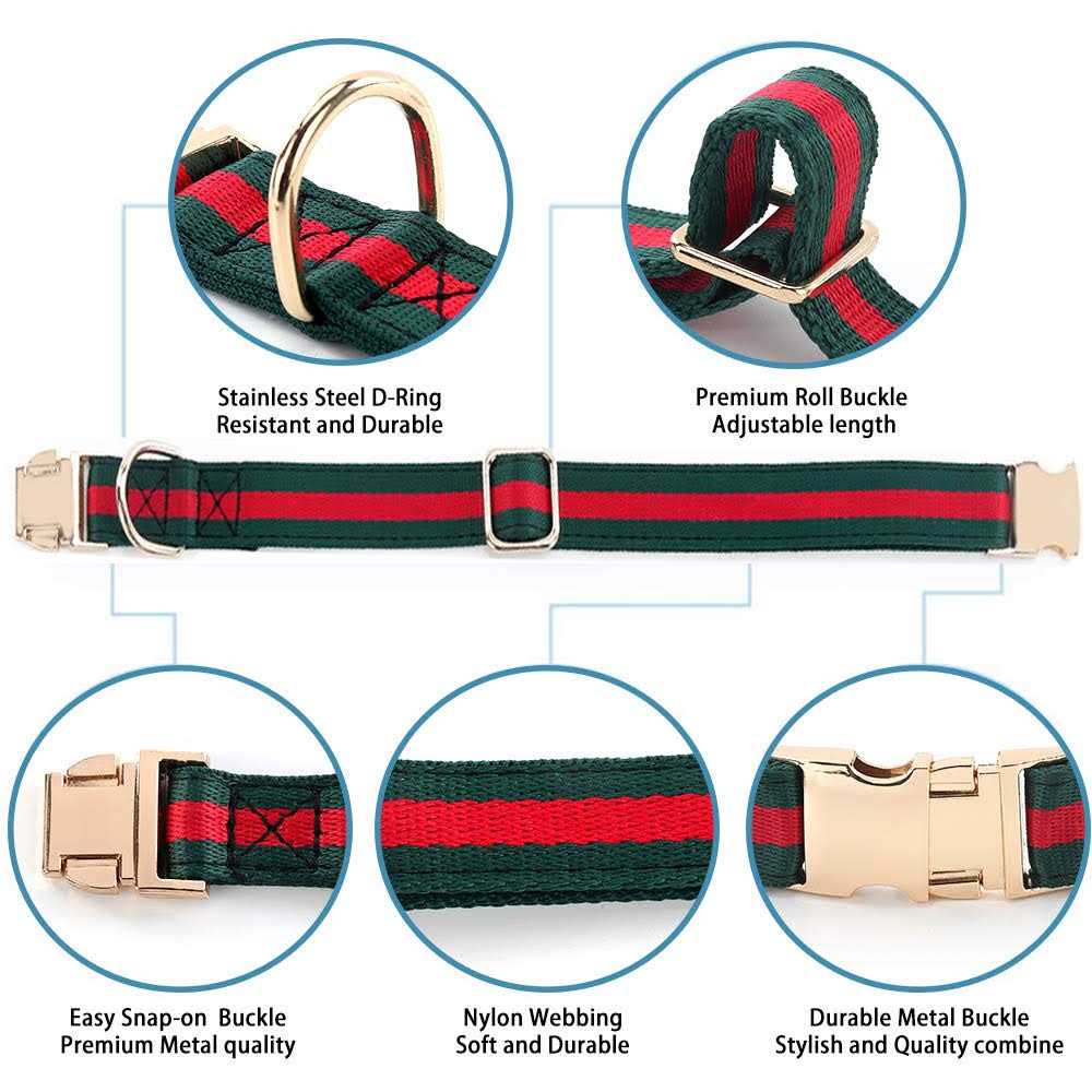 Alternative view of NISIYE Premium Dog Collar Soft Comfortable Dog Collars Luxury Style Durable Adjustable Collar with Metal Buckle Safety Dogs