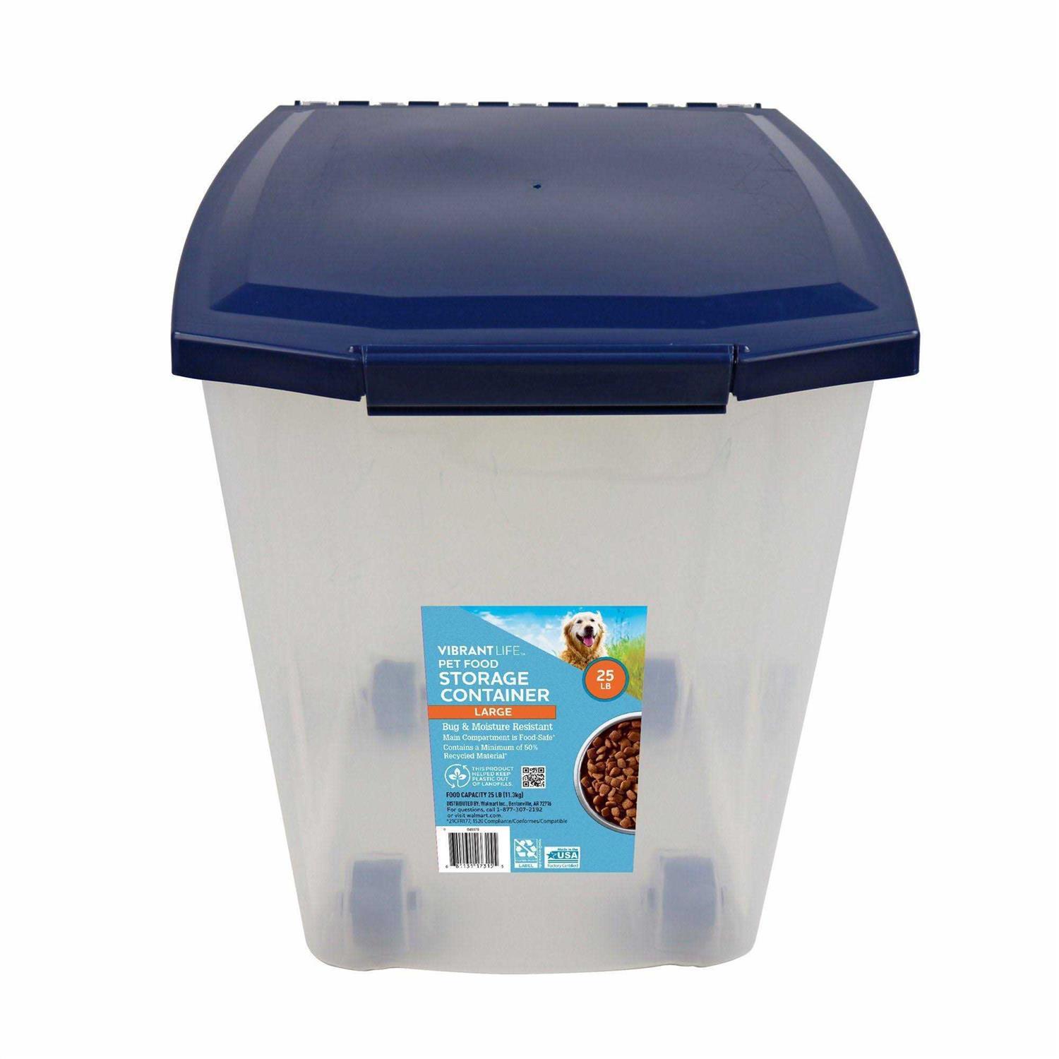 Alternative view of Vibrant Life Plastic Pet Food Storage Container with Locking Lid