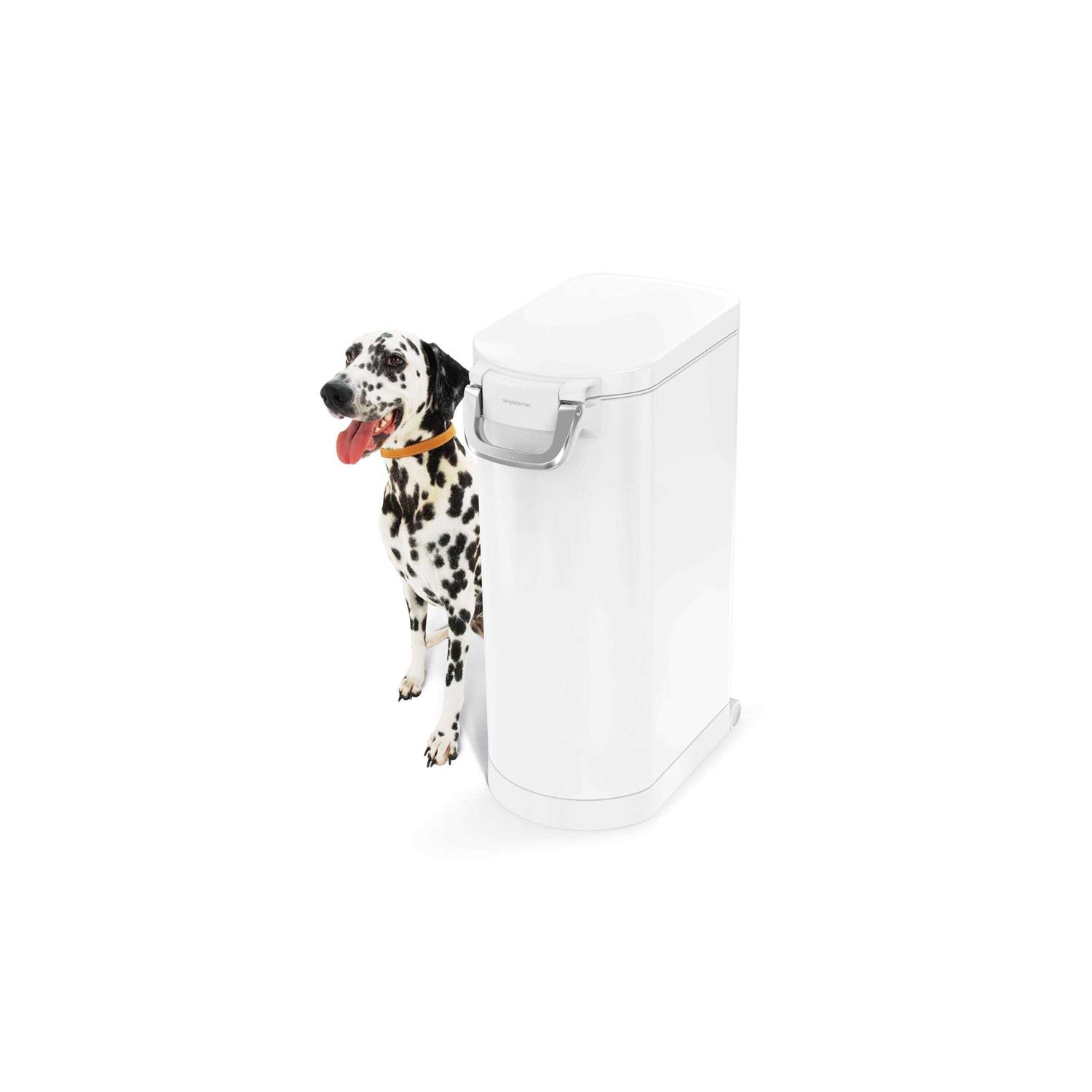 Alternative view of simplehuman Pet Food Can White Steel