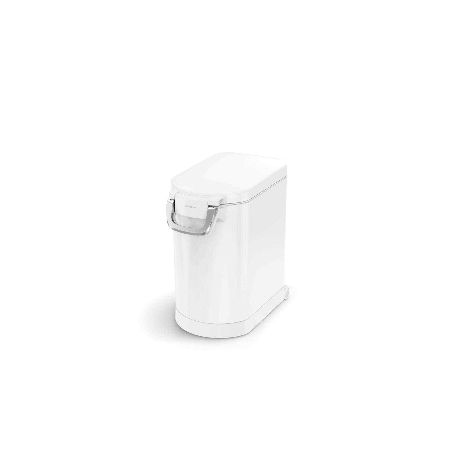 simplehuman Pet Food Can White Steel