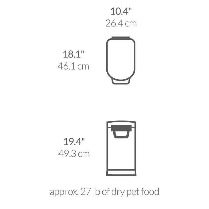 Alternative view of simplehuman Medium Stainless Steel Pet Food Storage Can