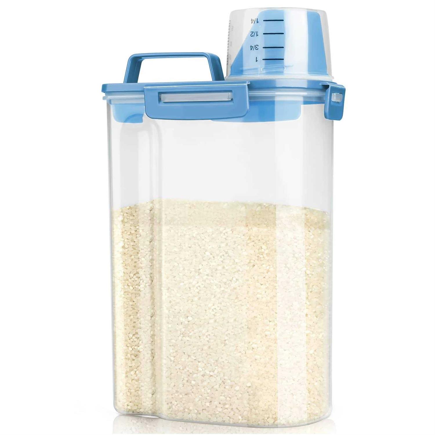 Viretec Rice Airtight Storage Container 3 to 5lbs Cereal Dry Food Flour Bin