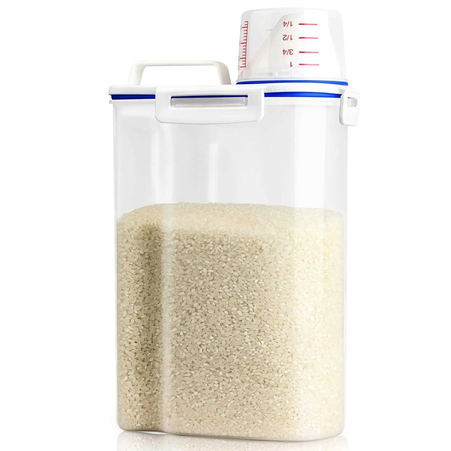 Viretec Rice Airtight Storage Container 3 to 5lbs Cereal Dry Food Flour Bin