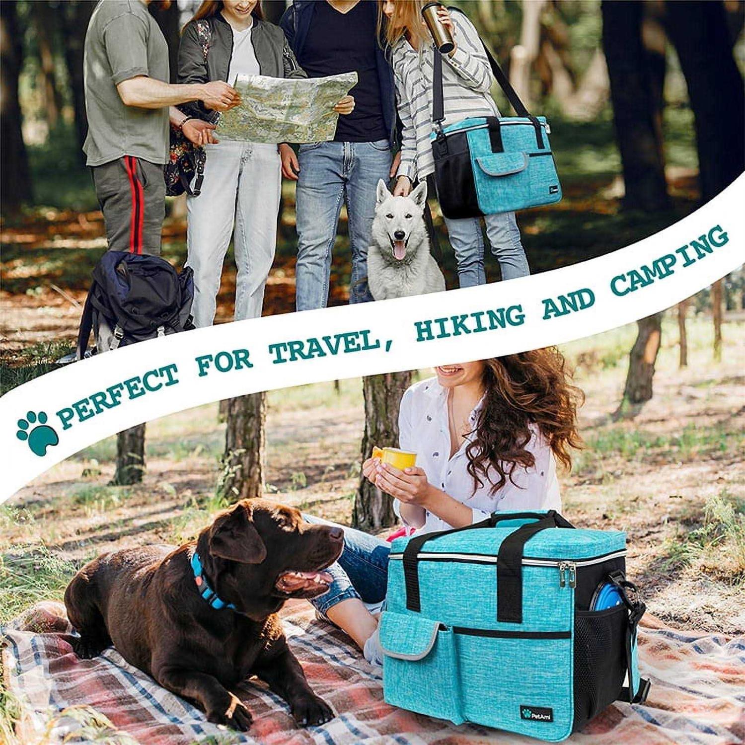 Alternative view of PetAmi Dog Travel Bag, Travel Pet Bag Organizer, Dog Food Travel Bag with Food container and Bowls