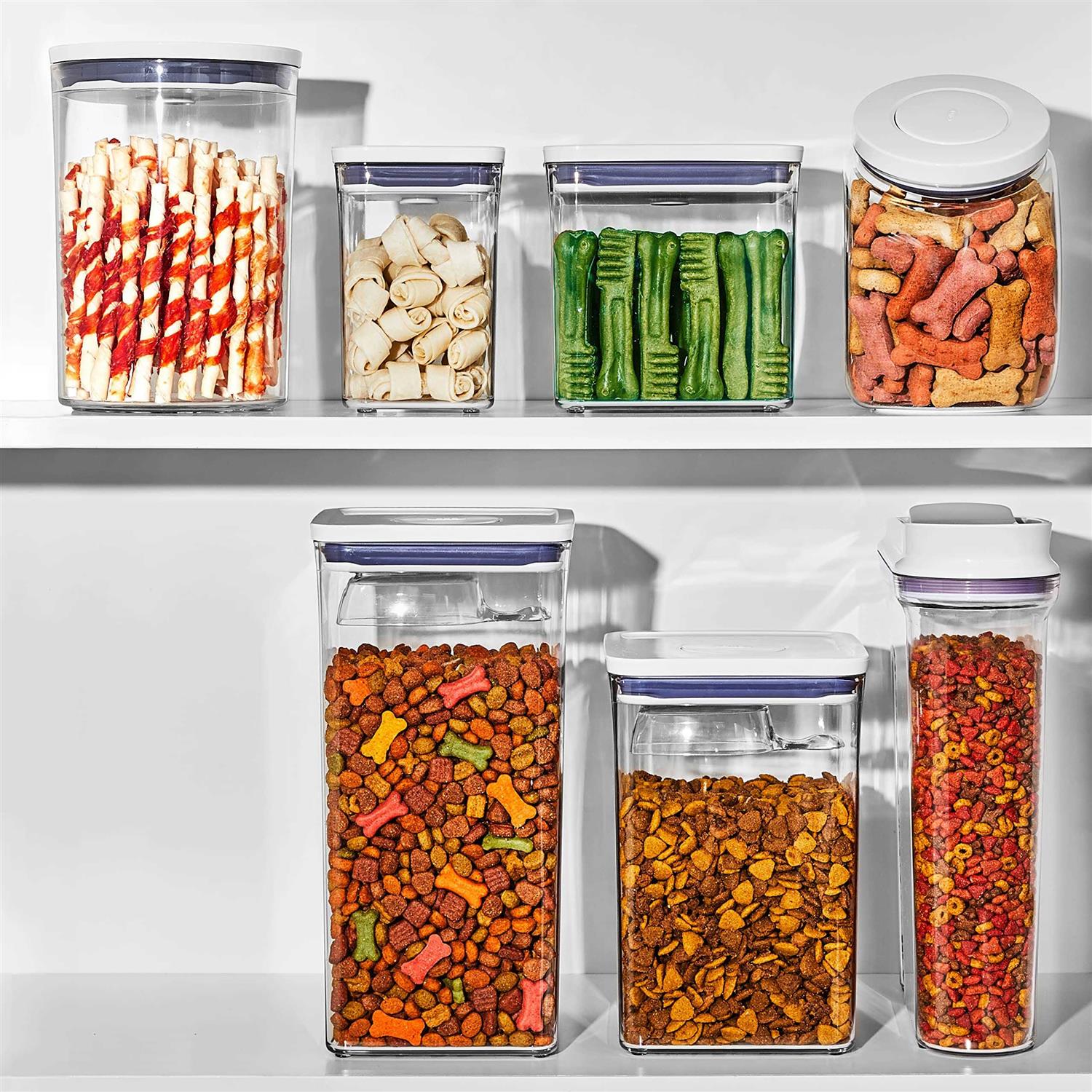 Alternative view of OXO Good Grips Pet POP Container 4.4 Qt/4.2 L with Scoop |Ideal for up to 4lbs of Dog Food or 3.5lbs of Cat Food