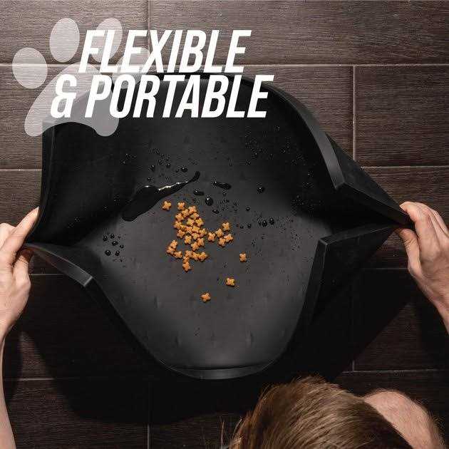Alternative view of Leash Boss Leashboss Splash Mat Dog Food Mat with Tall Lip Dog Bowl Mat for Food and Water
