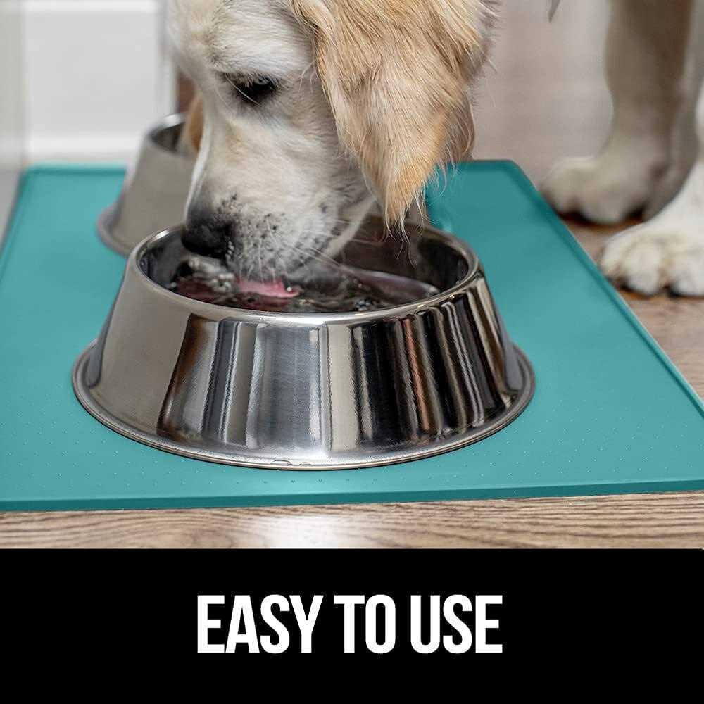 Alternative view of Gorilla Grip 100% Waterproof Raised Edge BPA Free Silicone Pet Feeding Mat