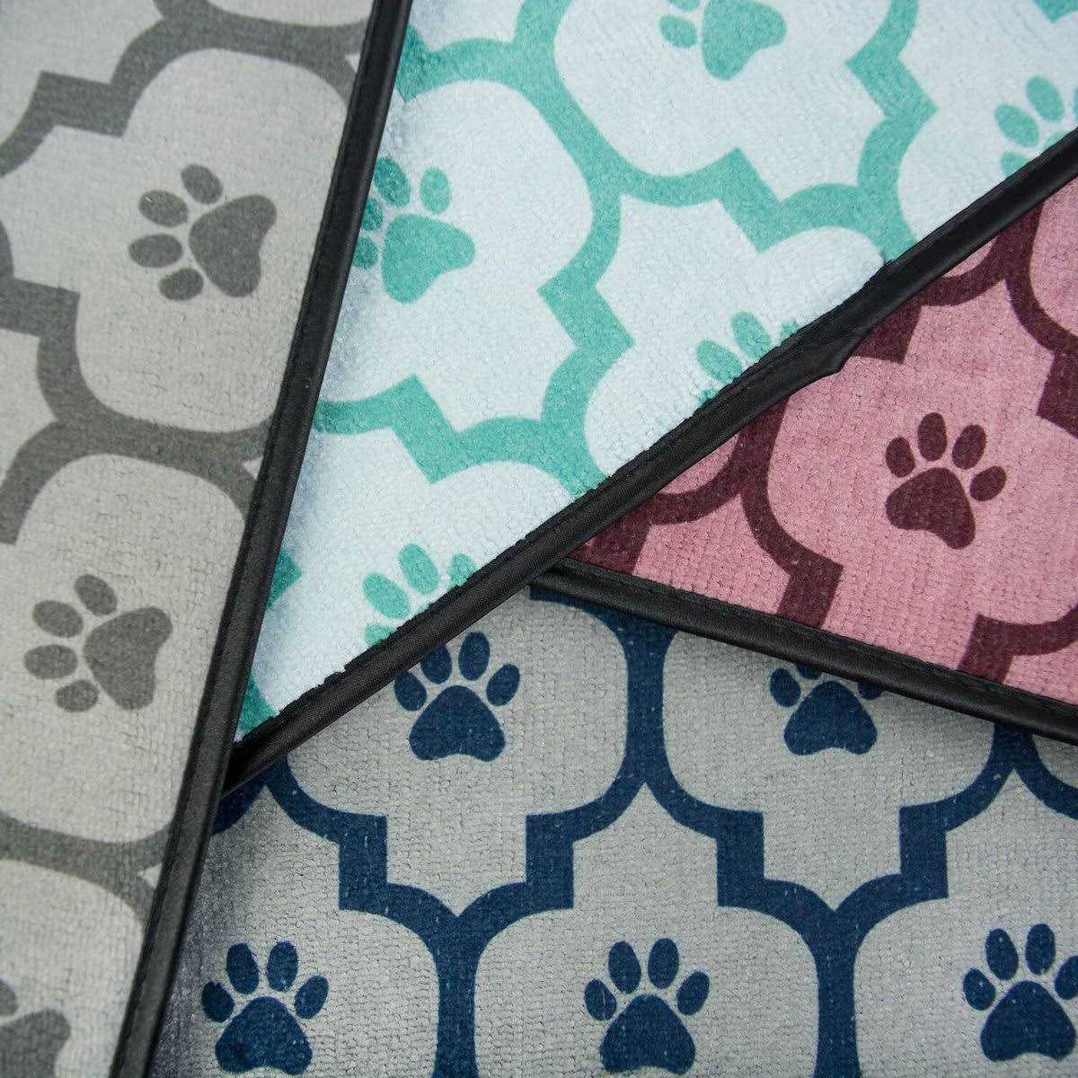 Alternative view of Bone Dry and Off White Lattice Paw Pet Mat