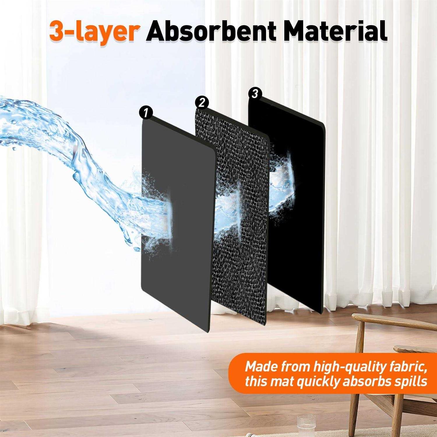 Alternative view of 16 x 24 Inch Pet Feeding Mat Dog Mat for Food and Water Dog Food Absorbent Mat