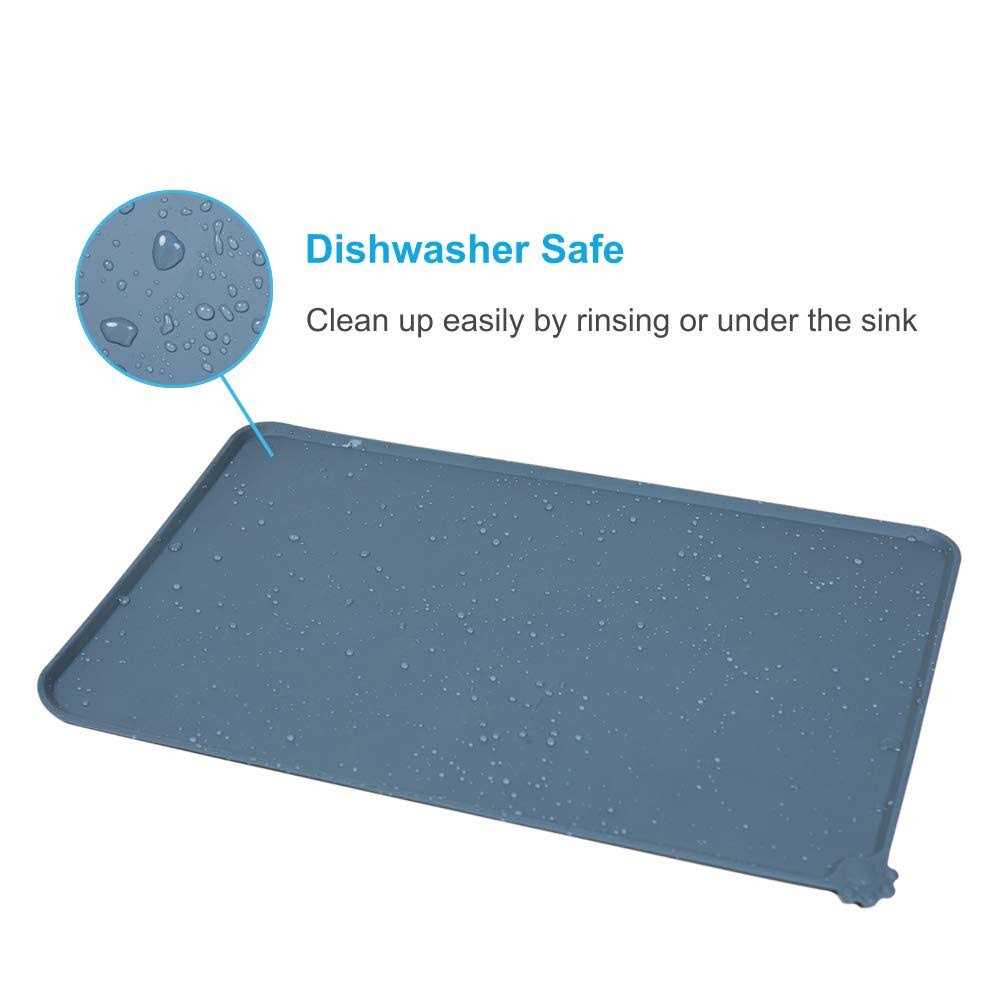 Alternative view of AUDWUD Silicone Waterproof Dog Cat Pet Feeding Mats,Anti-Slip Pet Bowl Mats,Pet Feeding Mat