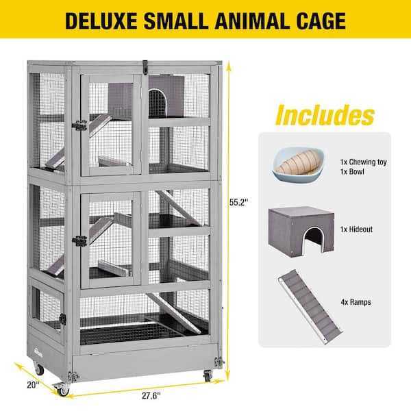 Alternative view of Aivituvin Wooden Ferret Cage AIR38-1
