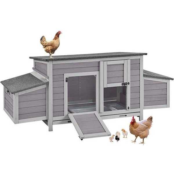 Alternative view of Aivituvin Wooden Chicken Coop for 2-4 Chickens AIR69