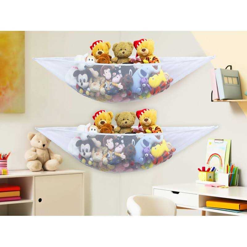 Alternative view of 2 PK SimpleHouseware Stuffed Animals Jumbo Toy Storage Hammock