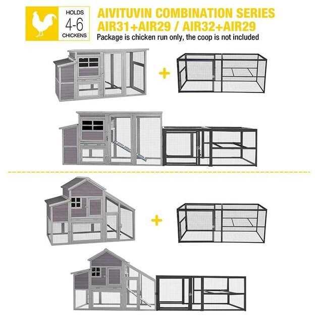 Alternative view of Aivituvin Chicken Coop Extension Run