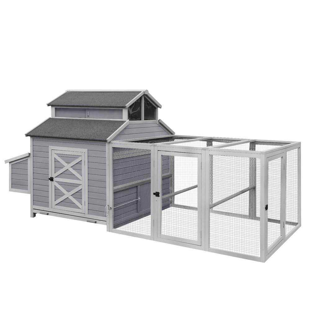 aivituvin Big Duck Coop Extra Large Chicken Coop for 8-10 Ducks AIR49