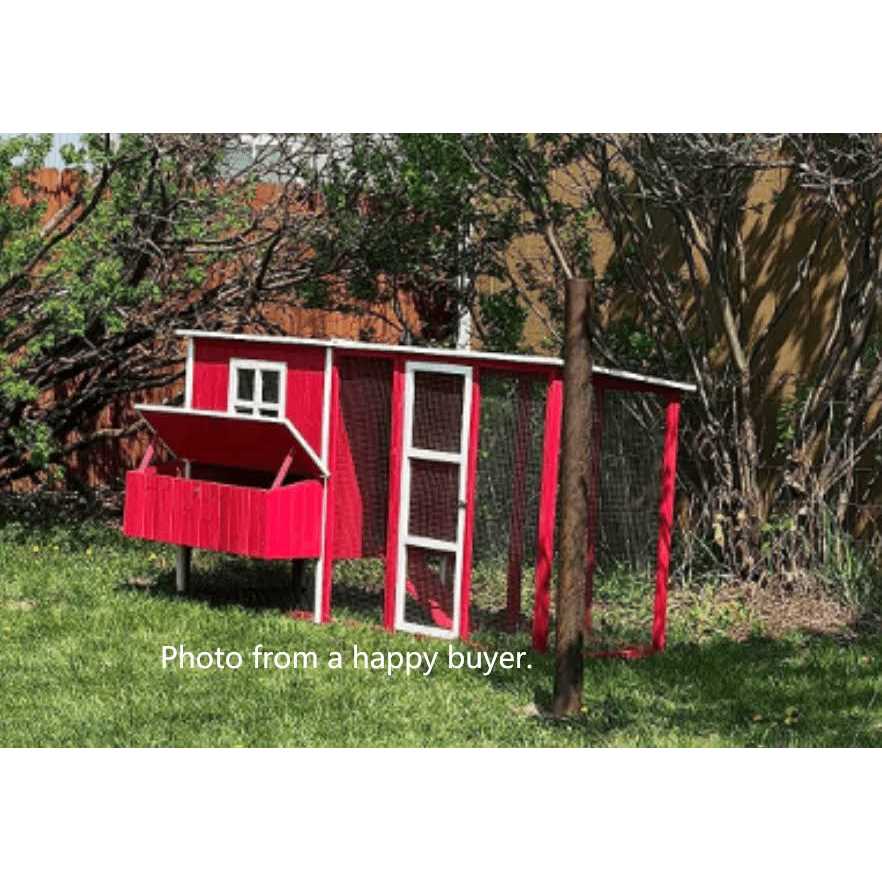 Alternative view of 87 inch Wood Chicken Coop Hen House Run 4-6 Chickens Nesting Box
