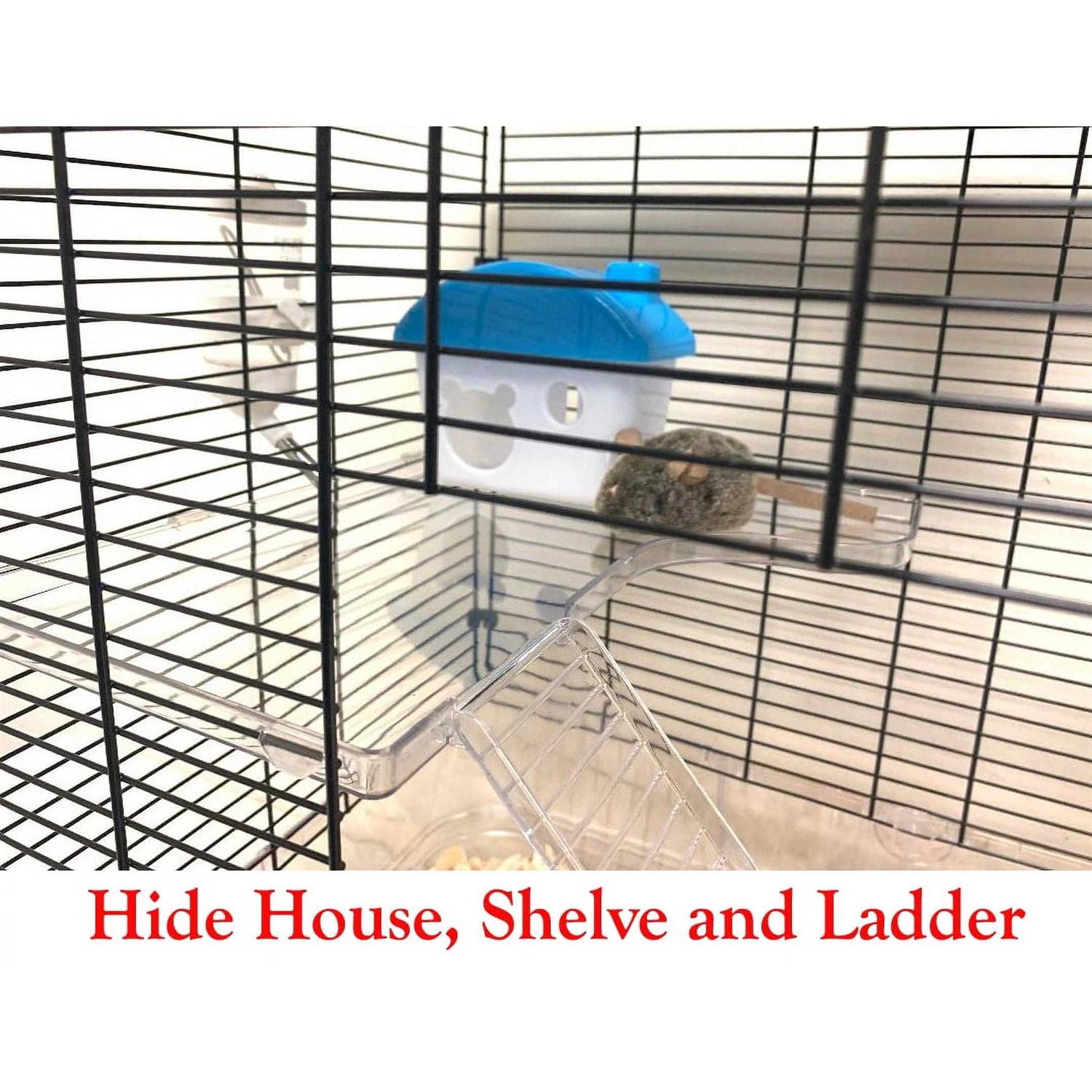 Alternative view of Mcage Large 3-Story Acrylic Clear Hamster Palace Habitat Home House Cage for Guinea Pig Rodent Gerbil Rat Mice Mouse