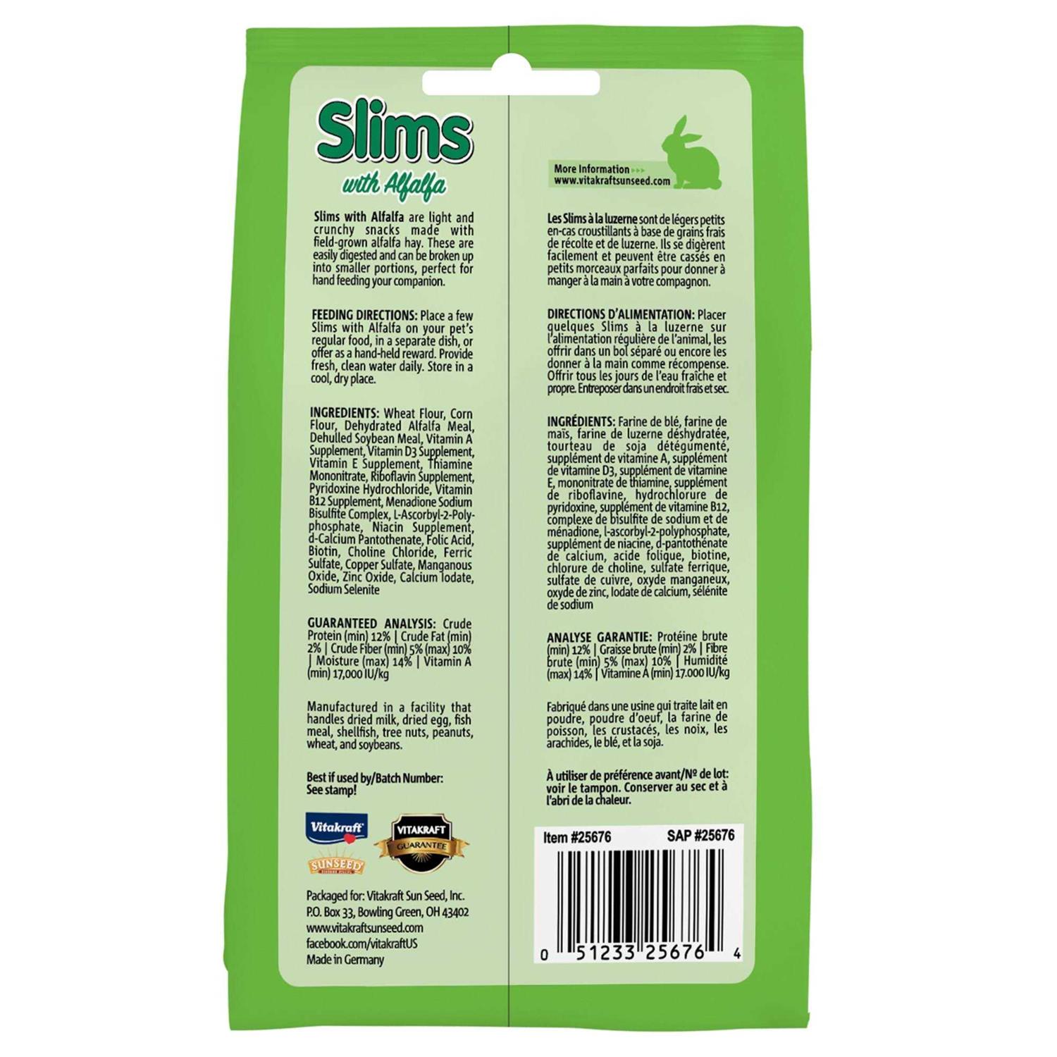 Alternative view of Vitakraft Slims with Alfalfa