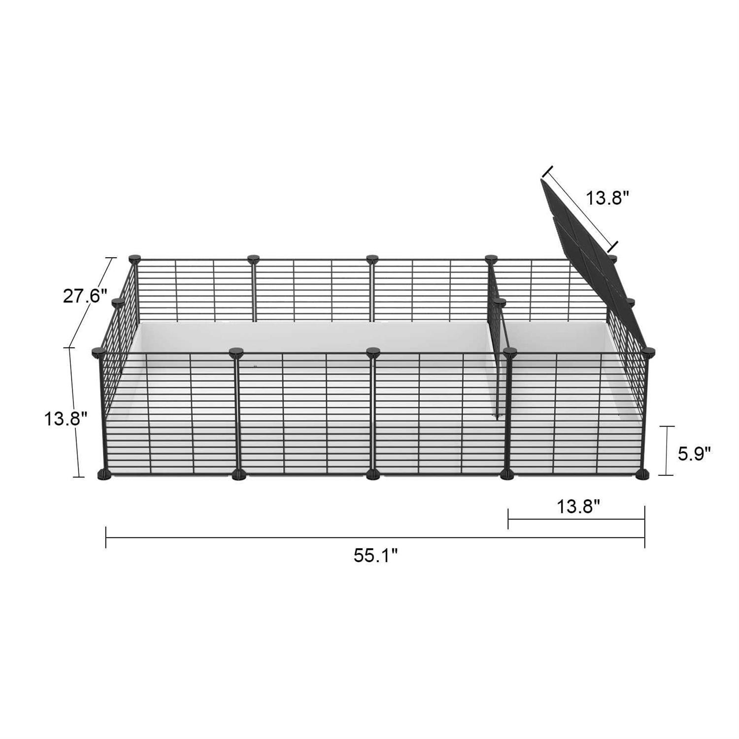Alternative view of Eiiel Guinea Pig Cage,Indoor Habitat Cage with Waterproof Plastic Bottom,Playpen for Small Pet Bunny