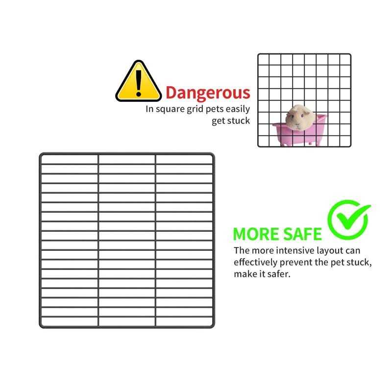 Alternative view of Eiiel Guinea Pig Cage,Indoor Habitat Cage with Waterproof Plastic Bottom,Playpen for Small Pet Bunny