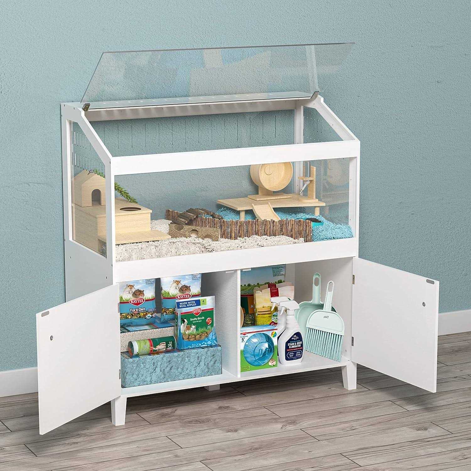Alternative view of Gdlf Hamster Cage with Storage Cabinet Small Animal