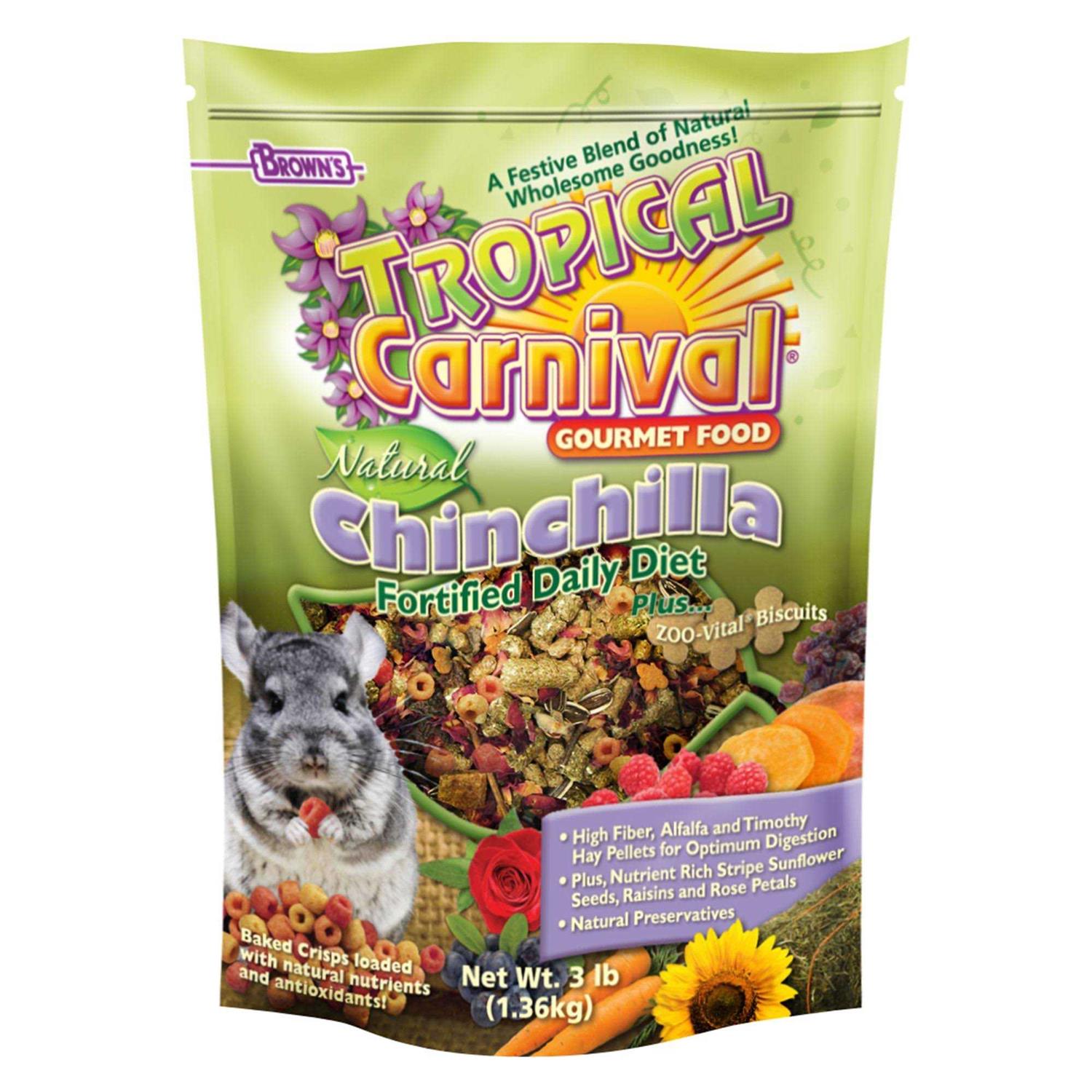 Brown's Tropical Carnival Natural Biscuits Chinchilla Food