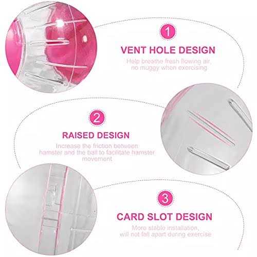 Alternative view of CHUQIANTONG Hamster Exercise Ball Silent Hamster Wheel Small Animals Transparent Ball For Dwar Rat Relieves Boredom And Increases Activity