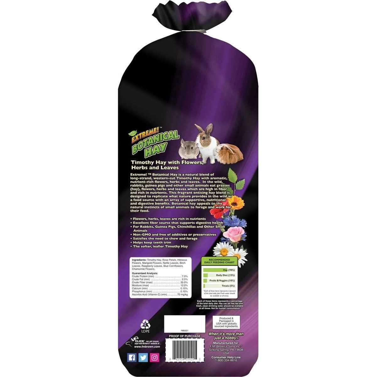 Alternative view of Extreme! Botanical Hay Small Animal Food
