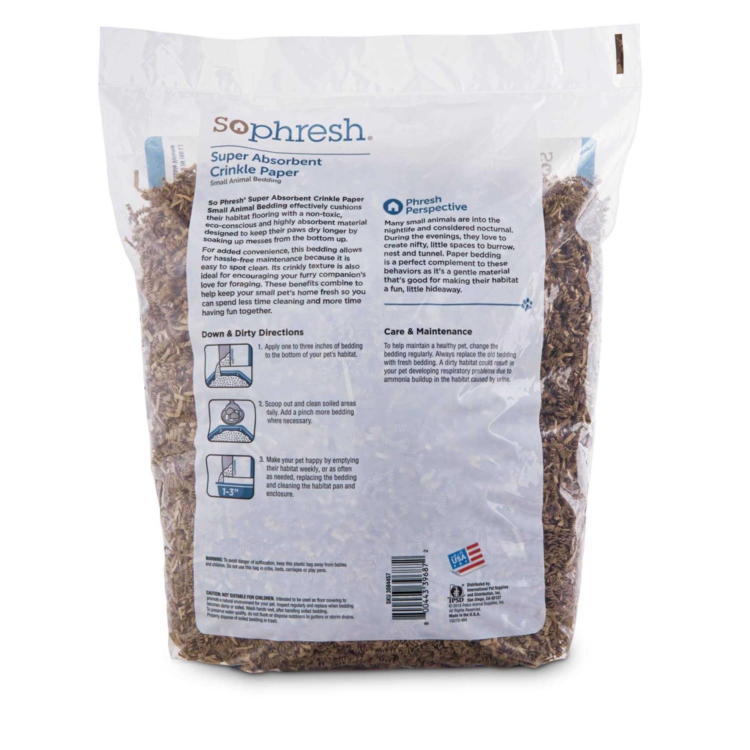 Alternative view of So Phresh Super Absorbent Crinkle Paper Small Animal Bedding