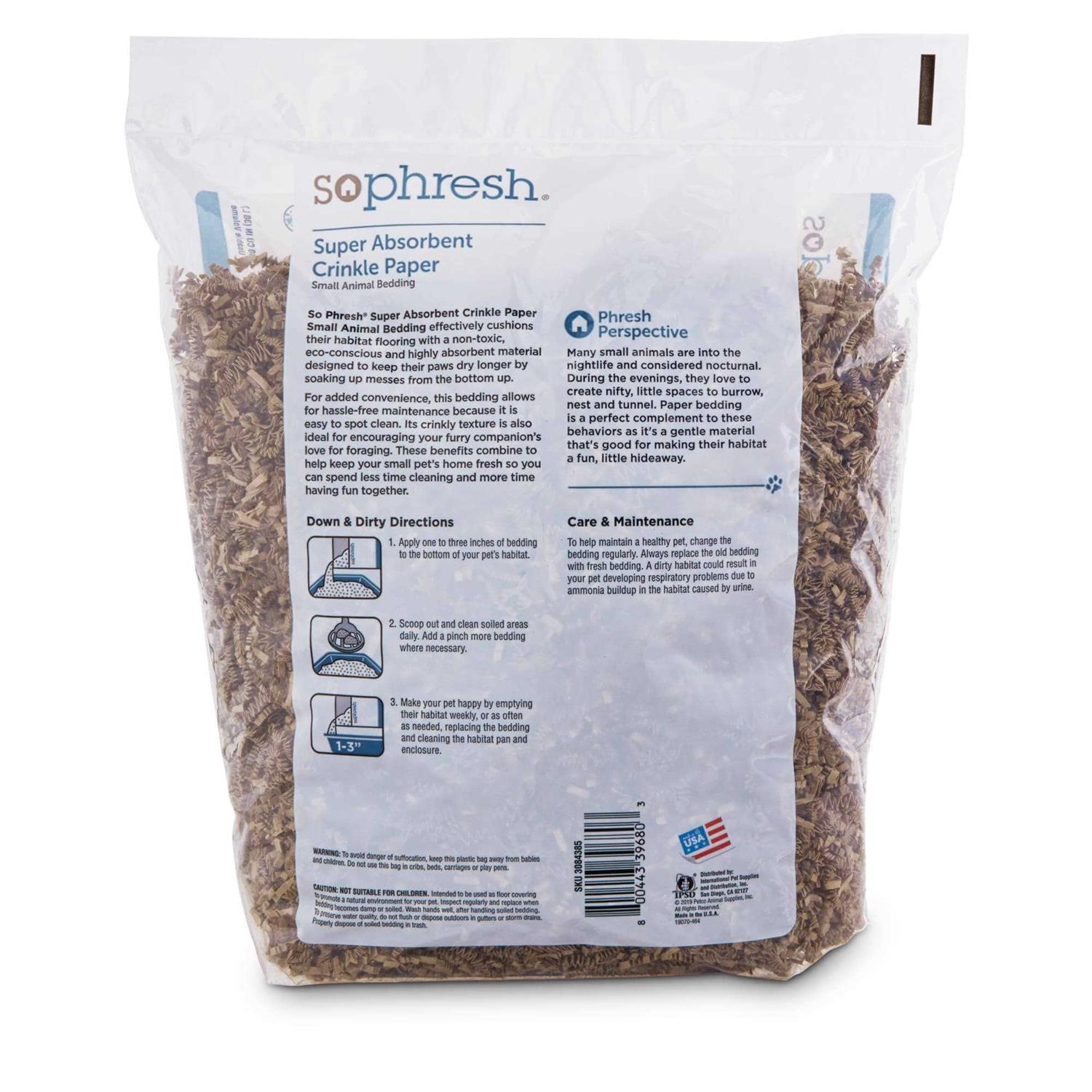 Alternative view of So Phresh Super Absorbent Crinkle Paper Small Animal Bedding