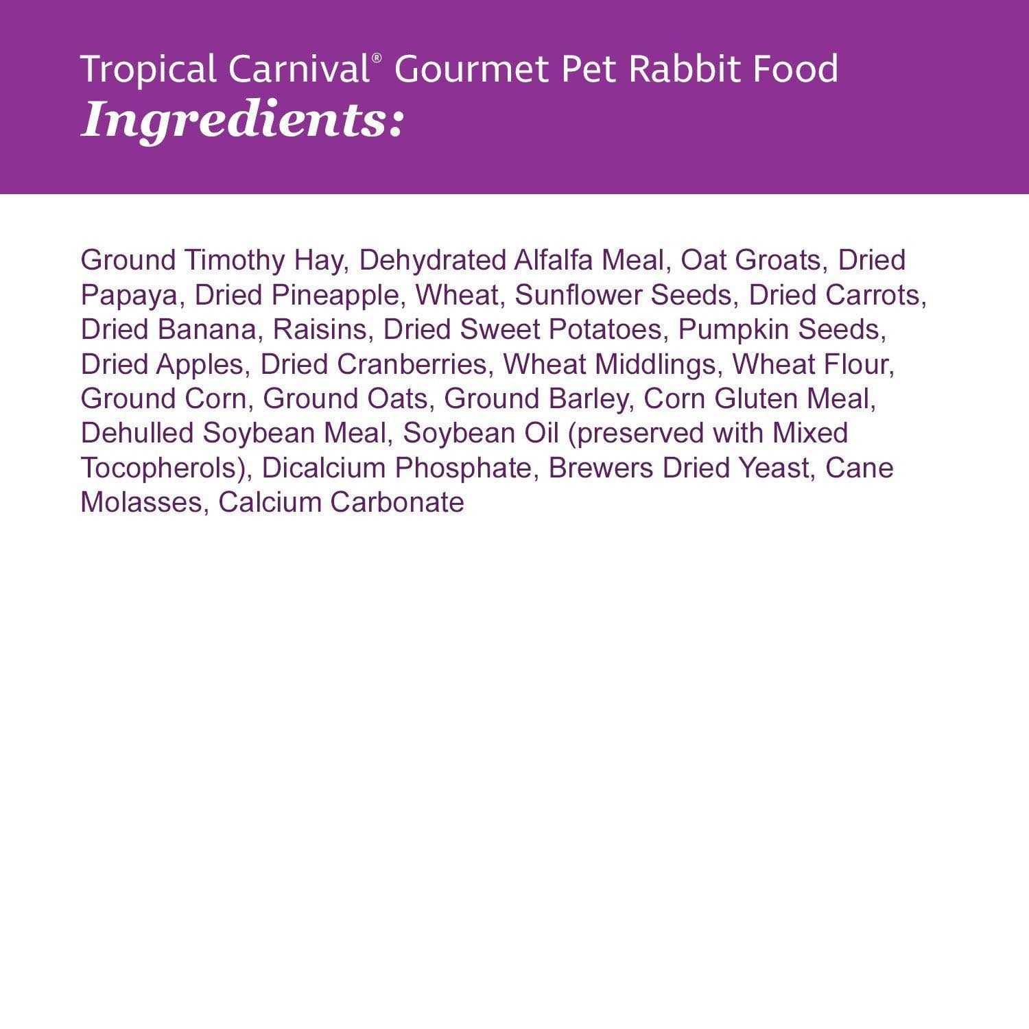 Alternative view of Brown's Tropical Carnival Gourmet Rabbit Food