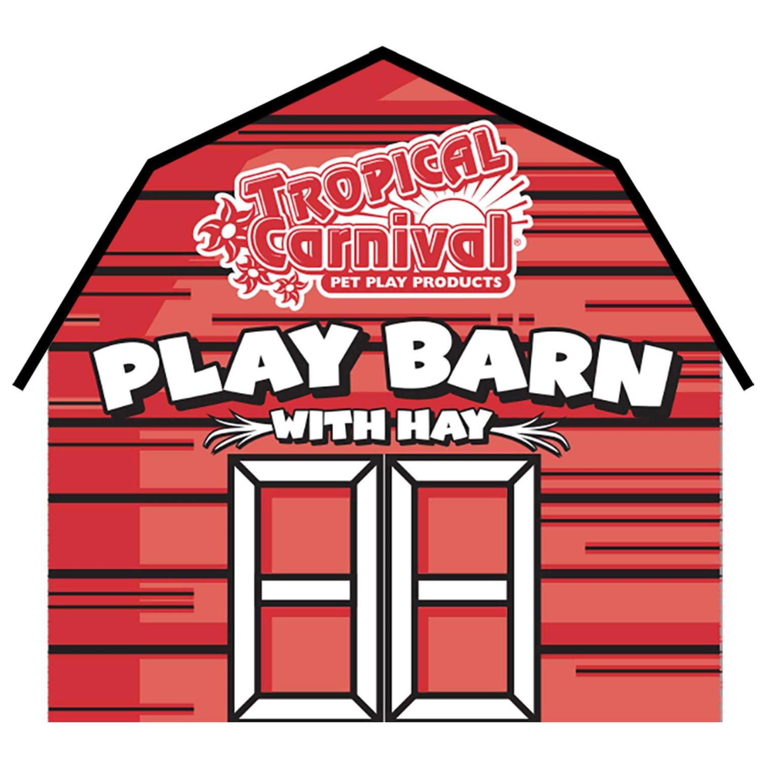 Alternative view of Brown's Tropical Carnival Play Barn with Timothy Hay