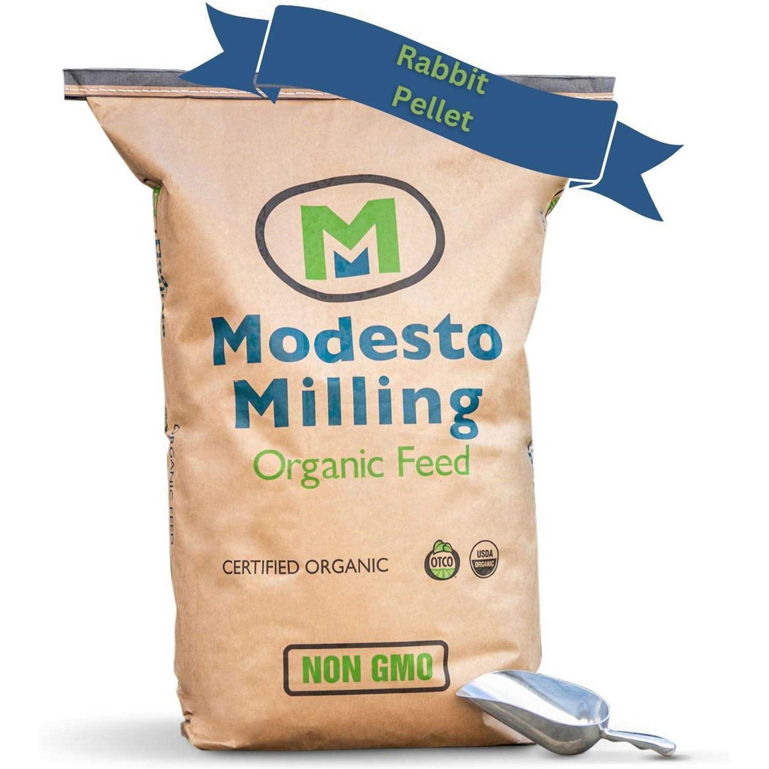 Modesto Milling Organic Non gMO Rabbit & chinchilla Pellets 25 lbs Item 5044