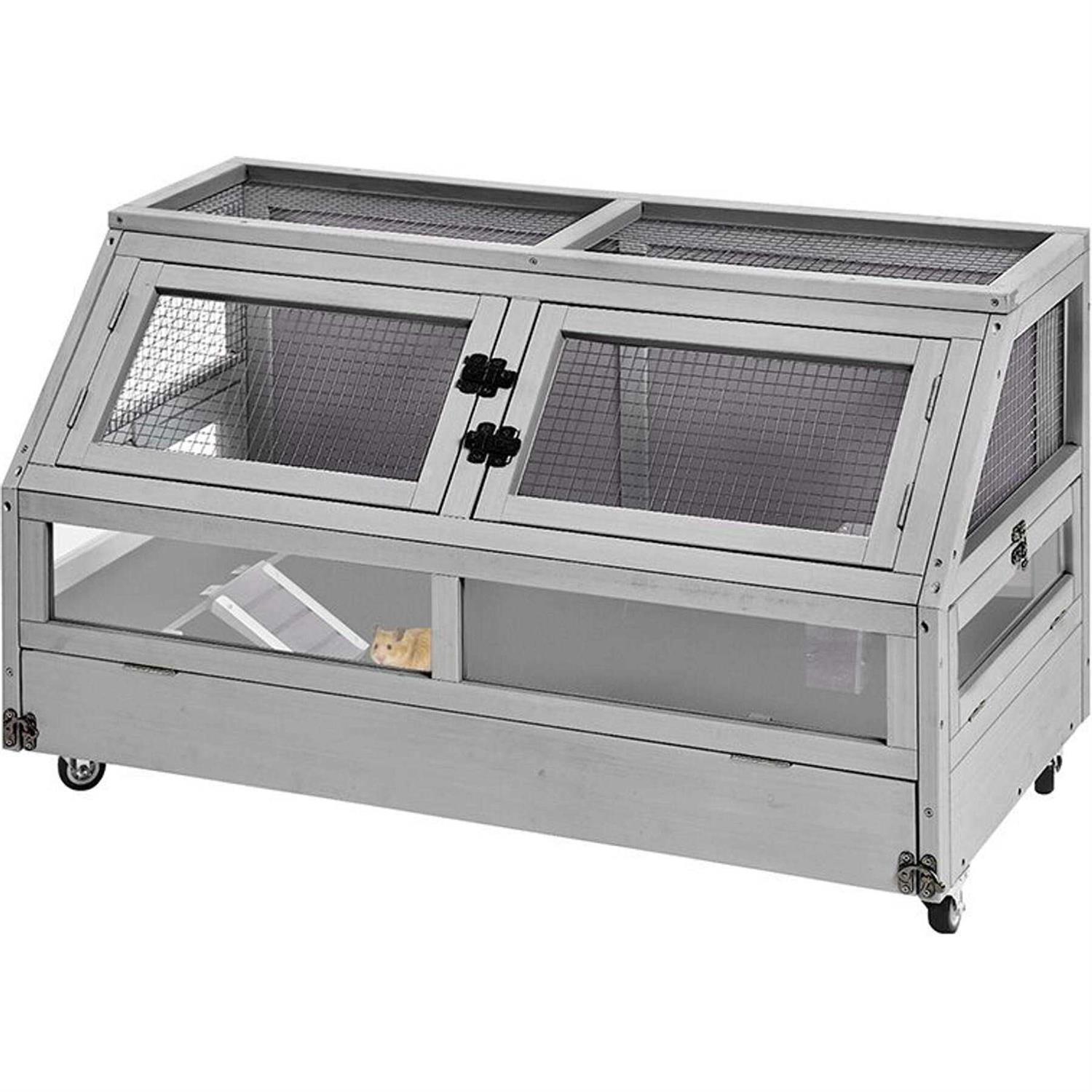 Aivituvin Large Guinea Pig Cages Wooden Guinea Pig Habitat AIR62