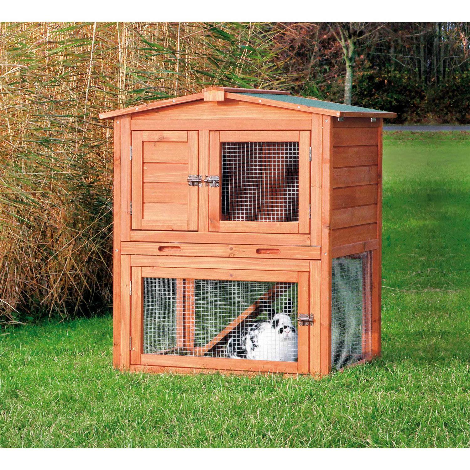 Alternative view of Trixie Rabbit Hutch with Peaked Roof