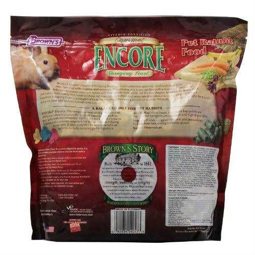 Alternative view of Brown's Encore Gourmet Foraging Feast Pet Rabbit Food