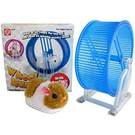 Abl Happy Hamster Pet With Wheel Runner Battery Operated Kid's Toy