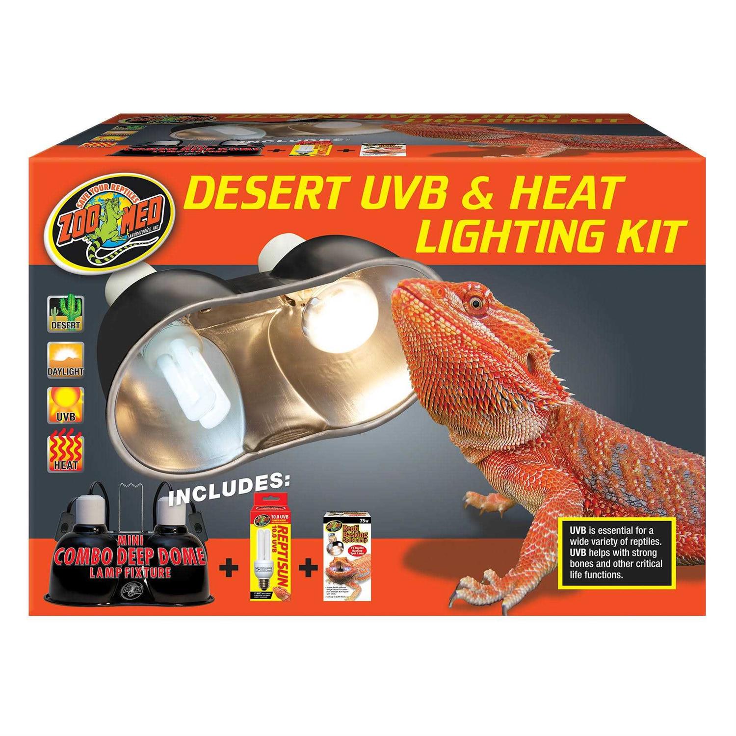 Zoo Med Desert UVB Heat Lighting Kit