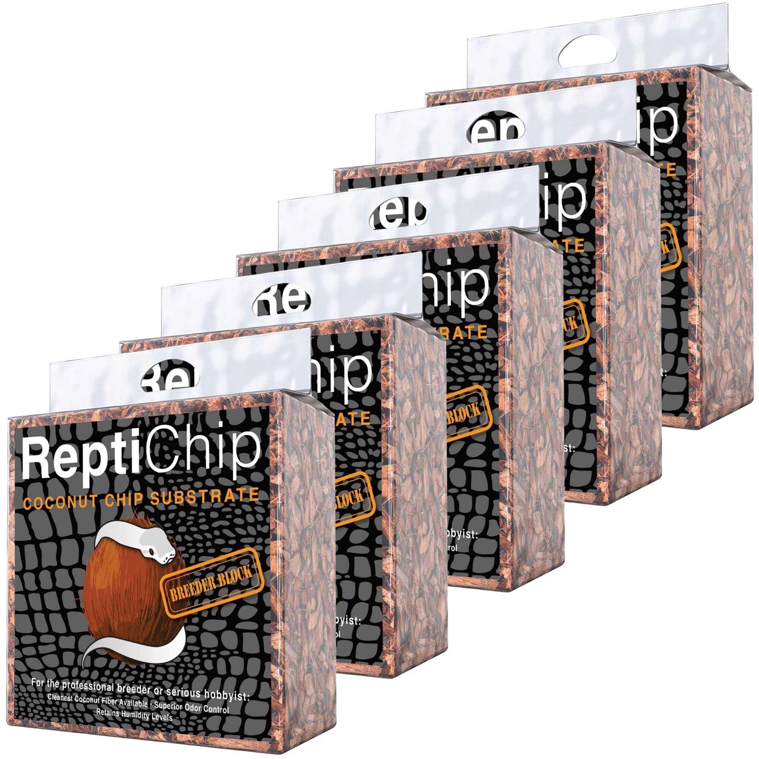 Reptichip Compressed Coconut Chip Substrate for Reptiles 72 Quart Coco Chips Brick Bedding