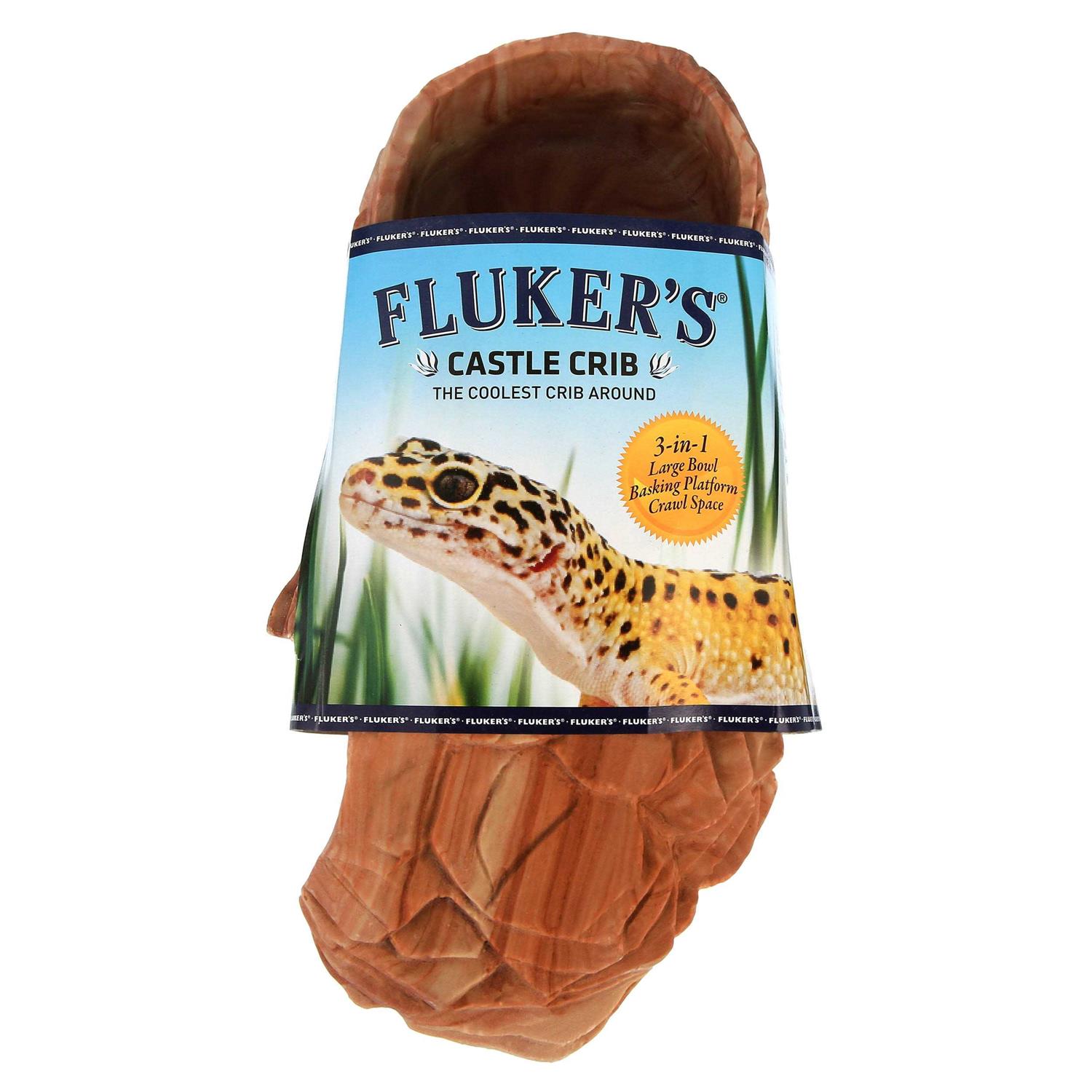 Alternative view of Flukers Castle Crib Reptile Basking Platform and Hide