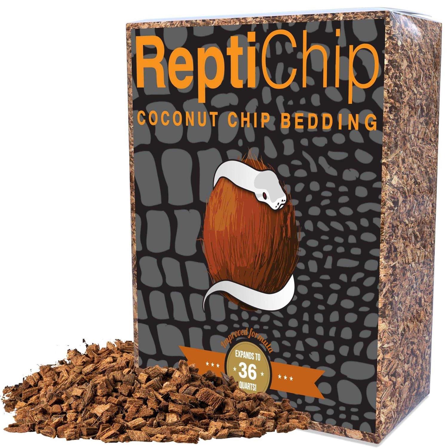 Reptichip Coconut Substrate for Reptiles Loose Coarse Coconut Husk Chip Reptile Bedding