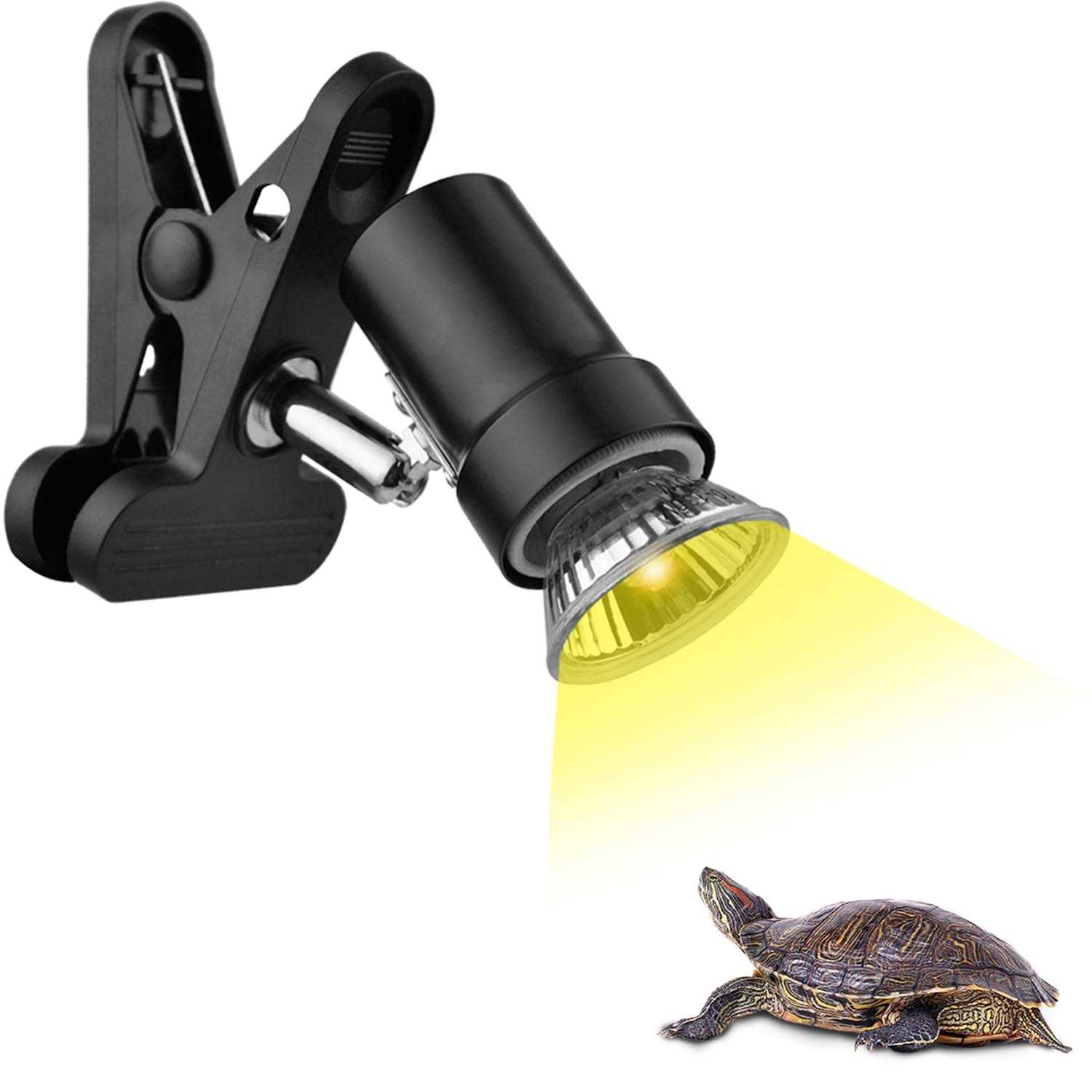 DOMICA Reptile Heat Lamp with 50W UVA UVB Light Bulb Basking Spot Light Simulated Sunlight