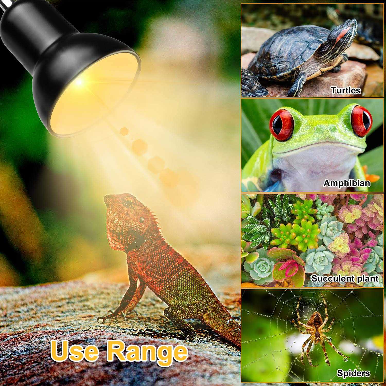 Alternative view of Dallfoll Reptile Heat Lamps Turtle Lamp Uva/UVB Turtle Aquarium Tank Heating Lamps with Clamp