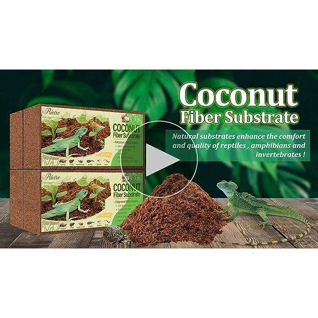Alternative view of Riare Natural Coconut Fiber Substrate for Reptile Premium Compressed Coconut Husk Terrarium Bedding for Reptile