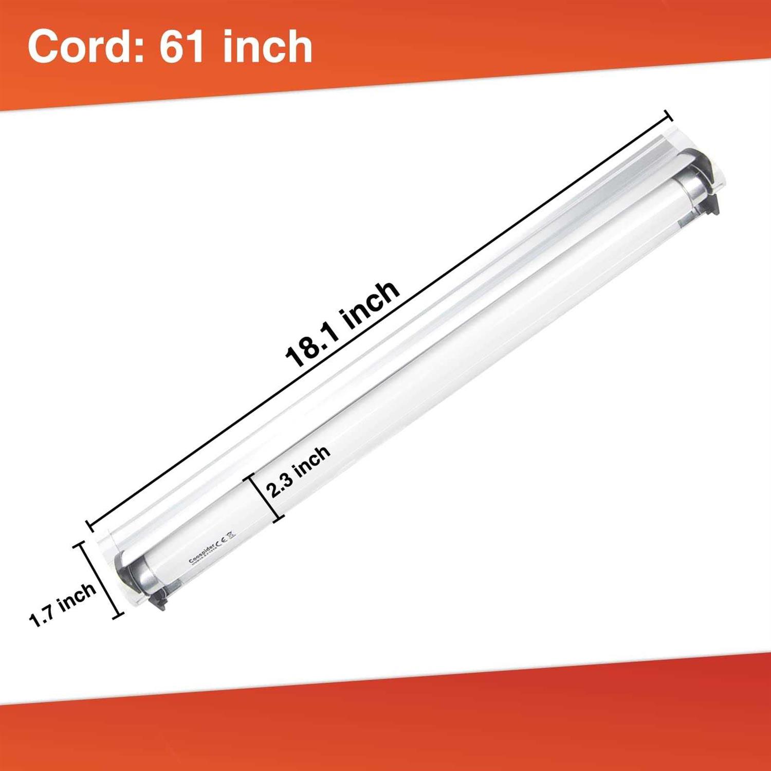 Alternative view of Hypool T8 Strip UVB Reptile Lighting Fixture with 18-Inch 15 Watt UVB 10.0 Fluorescent Bulb Combo Kit 10-Percent UVB Desert Pet Habitat Light