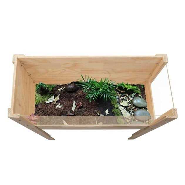 Alternative view of Coziwow Wooden Tortoise Habitat with A Waterproof Cloth